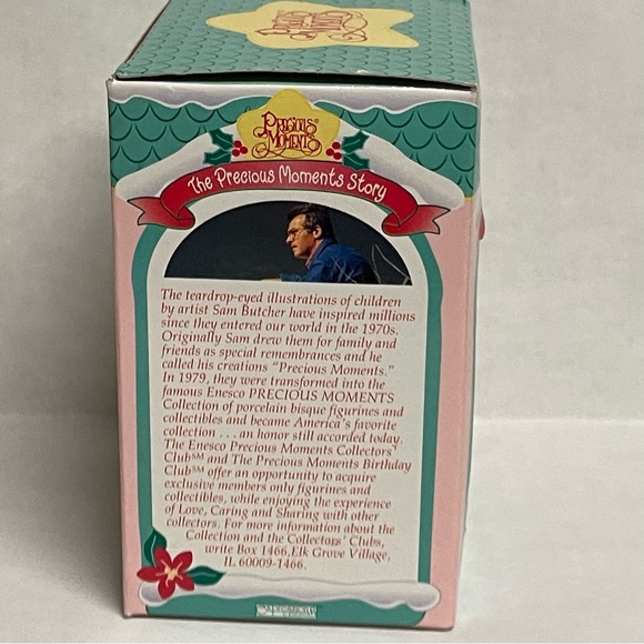 1995 Precious Moments Enesco Girl With Book Caroler Home For Holidays Ornament - Picture 4 of 5